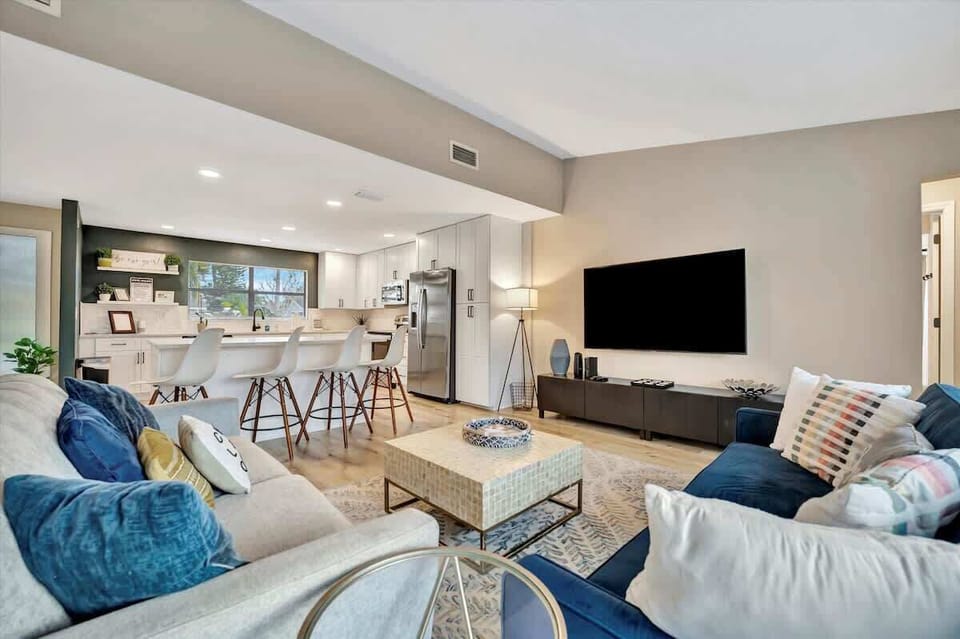 Room to relax, room to entertain! Our open-concept living area is perfect for gathering, movie nights, and making memories