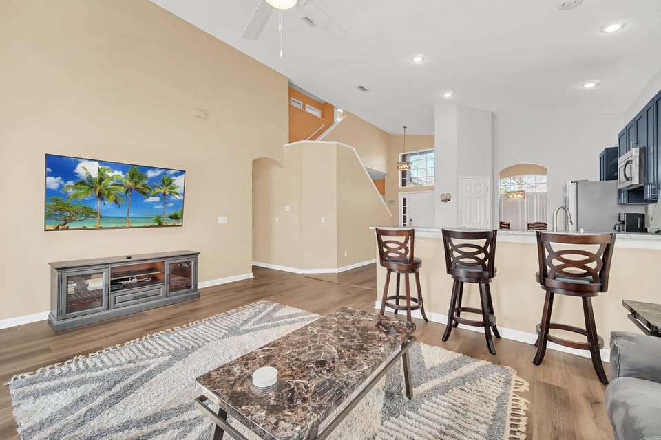 Open-Concept Living Room with Natural Light