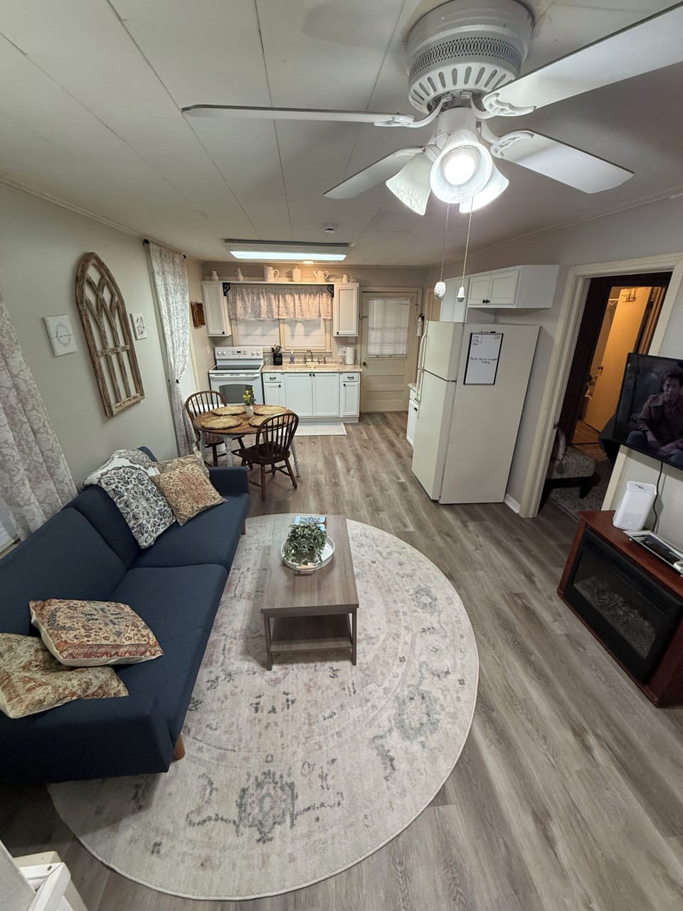 Open living room & kitchen space