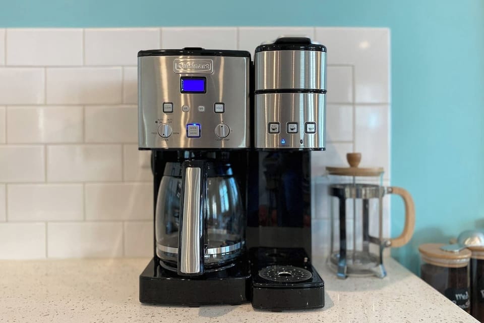 We just added a new Coffee Bar that includes seven flavors of K-Cups along with Dark and Medium roasted grounds as well as a French Press