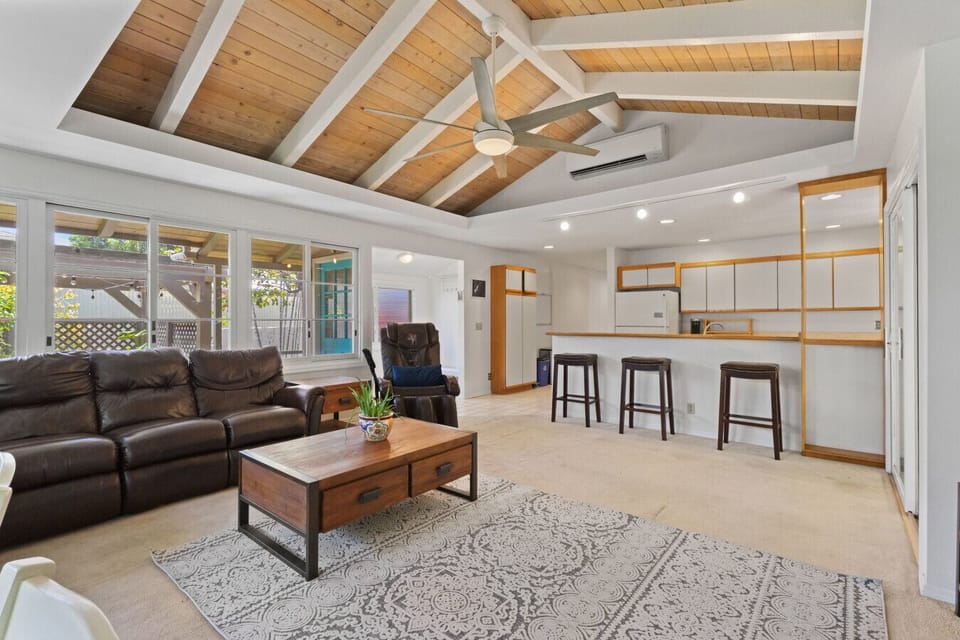 Modern living room perfect for movie or game nights