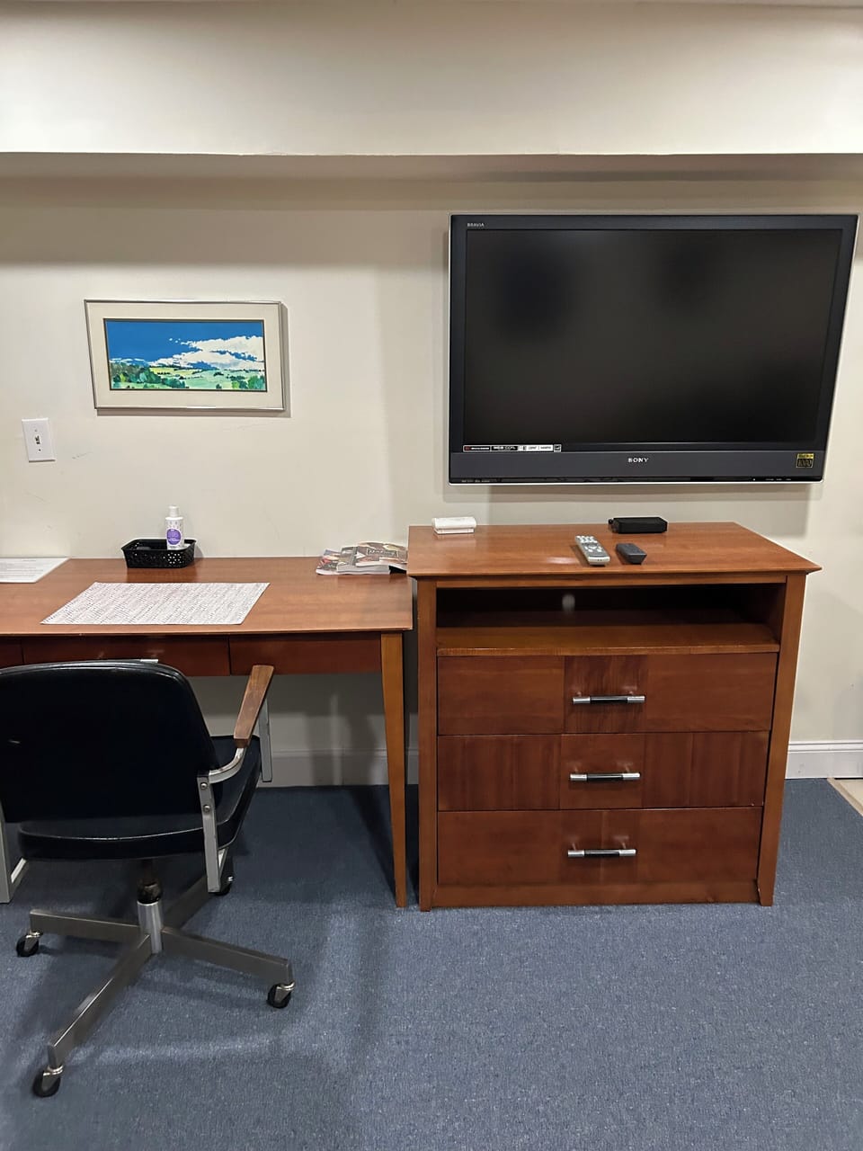Smart TV and a Desk