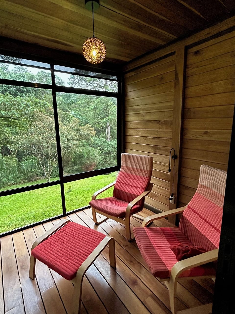 Side room perfect for listening to the forest sounds and river. 