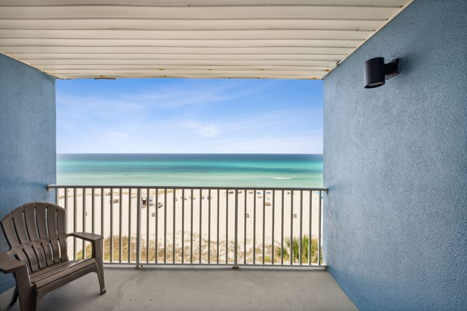 Lounge in the shade as the turquoise water sparkles.