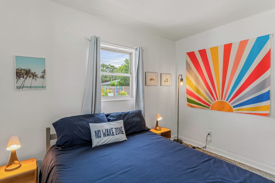 A comfortable 2nd bedroom with a Full Bed and a Twin Trundle