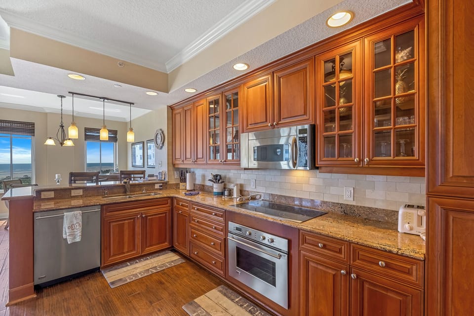 Fully equipped kitchen with everything you need.