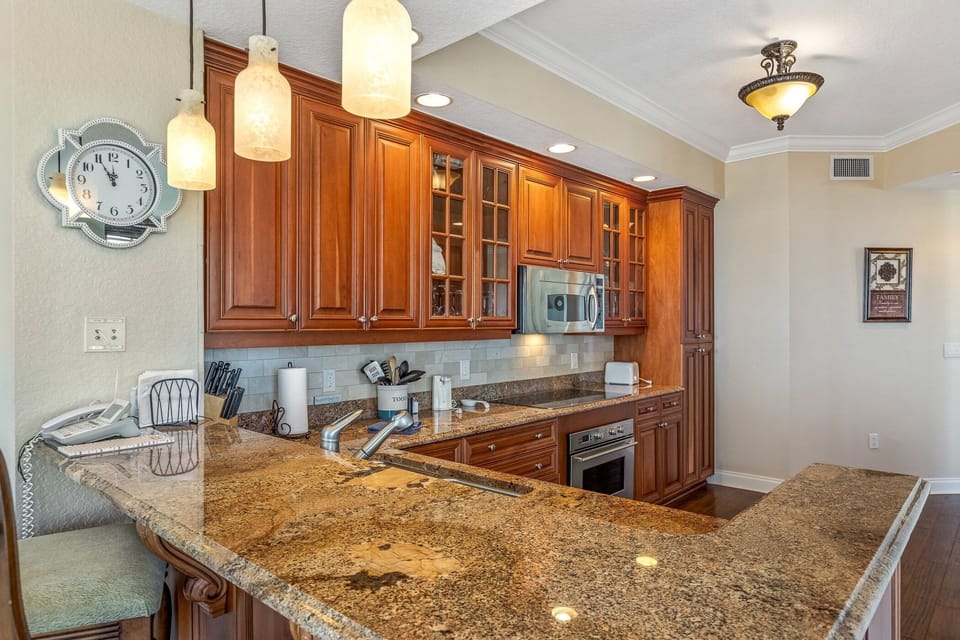 Fully equipped kitchen with everything you need.