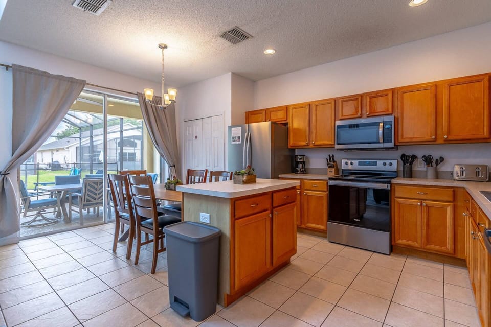 Gourmet kitchen and informal dining area
