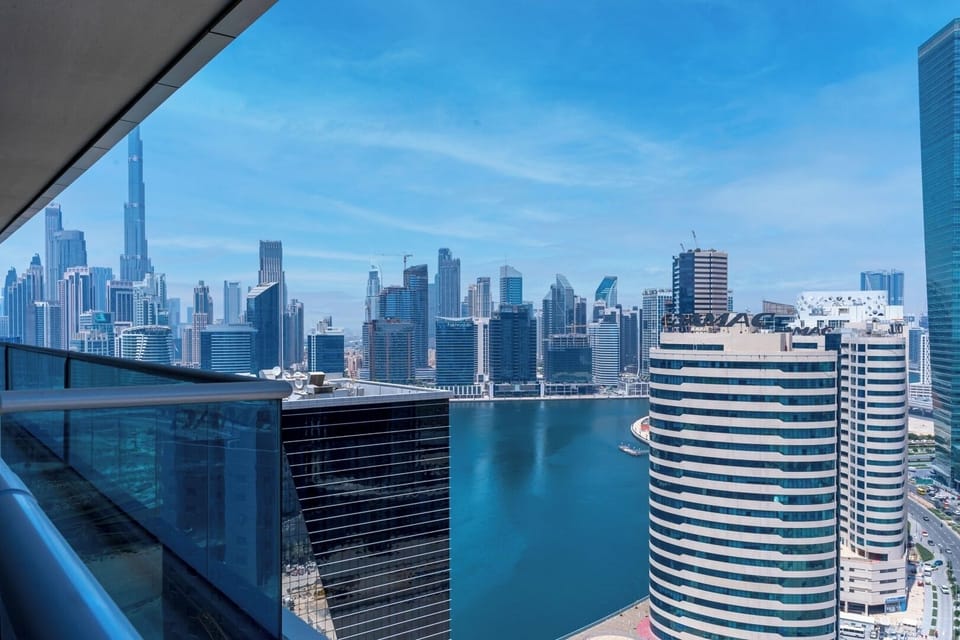 Partial burj and canal view.