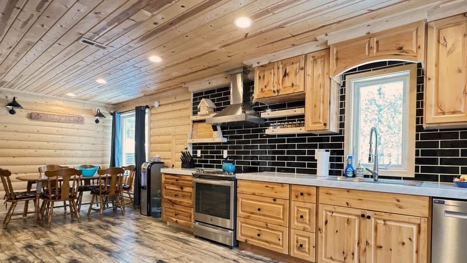 Warm and welcoming dining space.