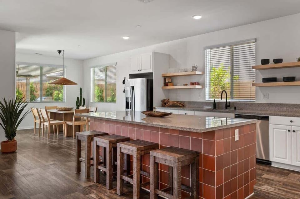 Kitchen and dining areas