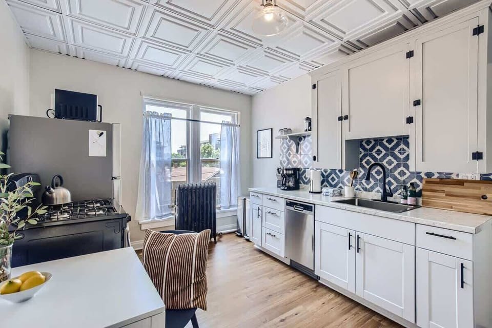 Spacious and bright kitchen space curated for those who love to cook and eat