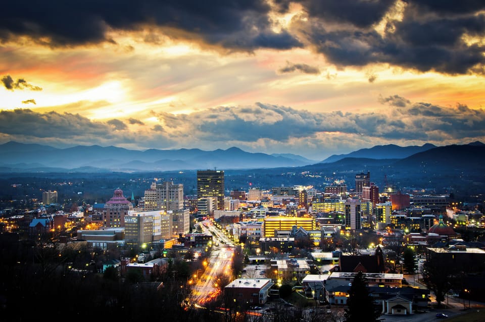 Asheville is a 30-minute easy all-highway drive