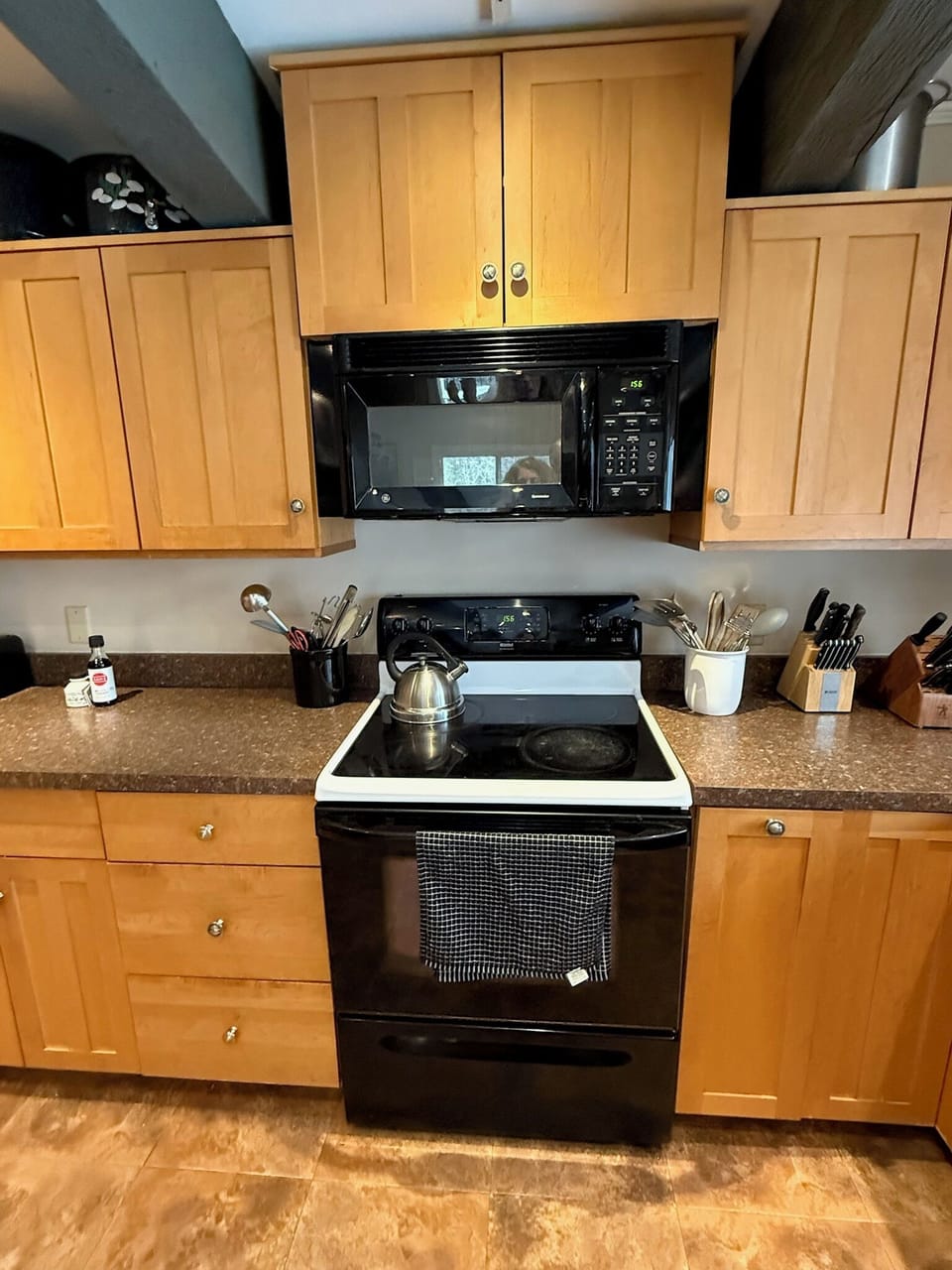 Electric stove and microwave 