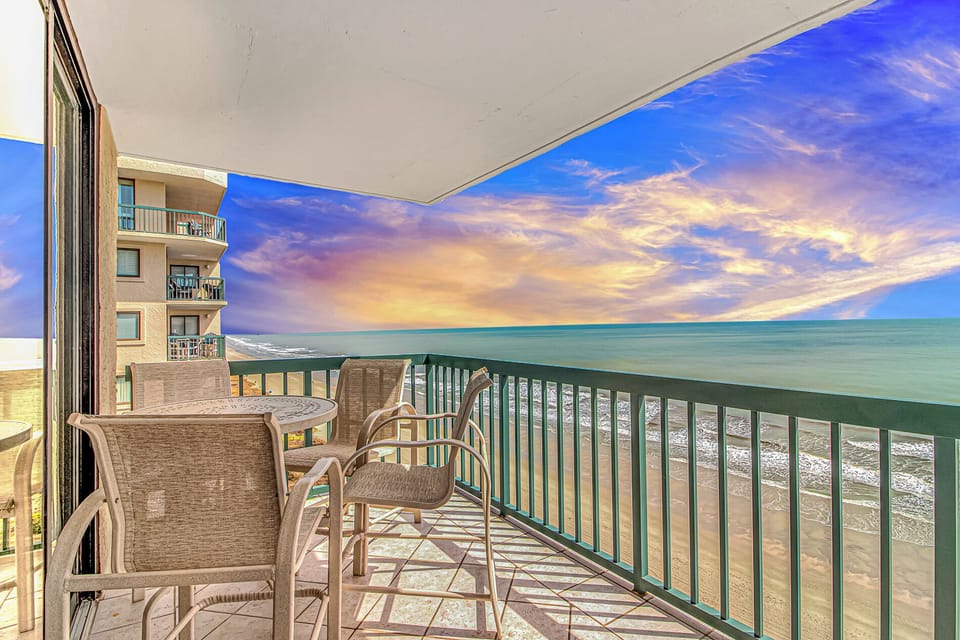 Enjoy the sunset from your large private balcony
