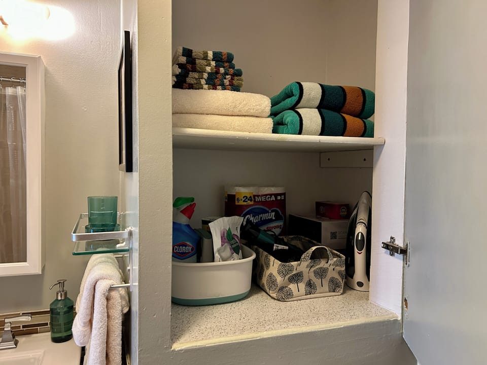 Storage space with supplies