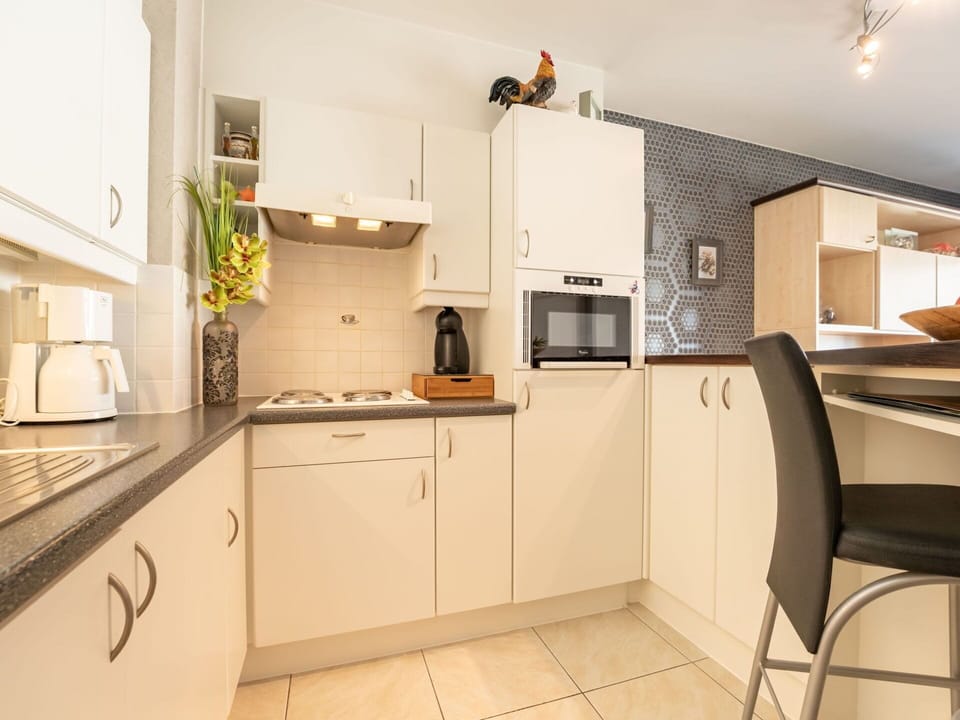 Countertop, Kitchen, Interior Design, Kitchen Appliance, Furniture, Cabinetry, Major Appliance, Flooring, Wood, Floor