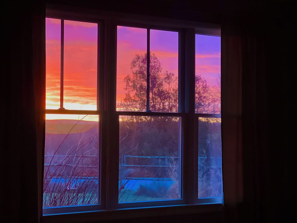 View of sunset from main bedroom