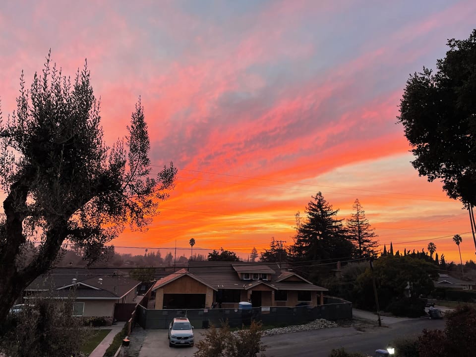 Sunset.