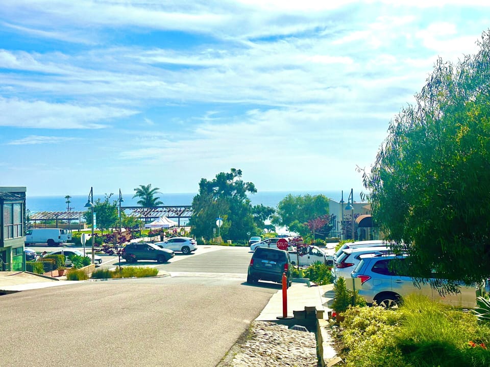This is the view from the driveway... yep, that's the ocean just 2 blocks away!