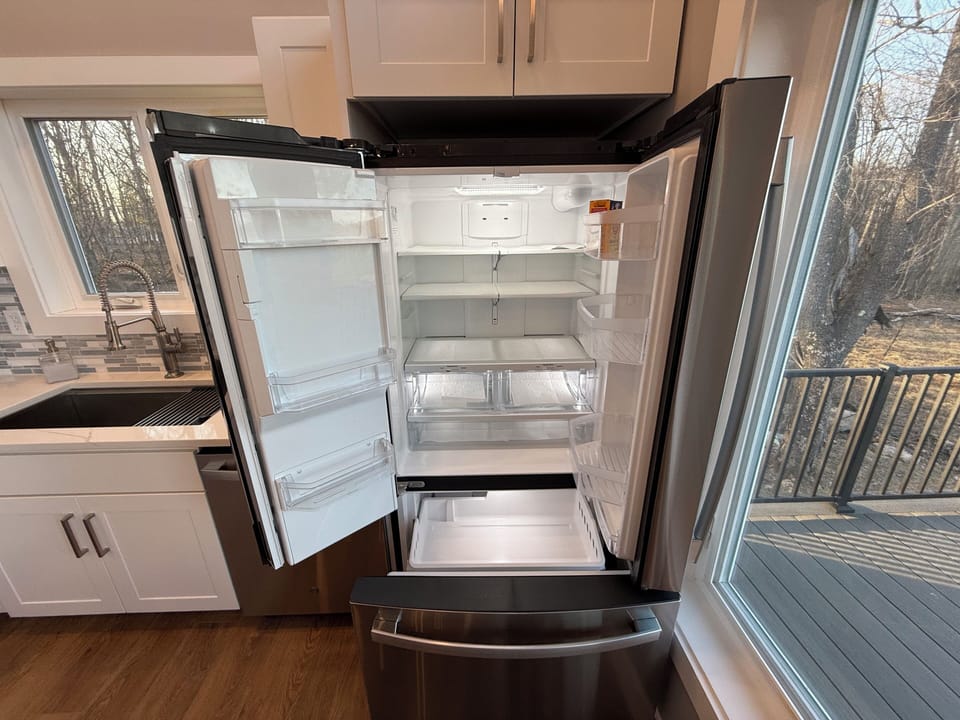 Large refrigerator to keep the crew well fed
