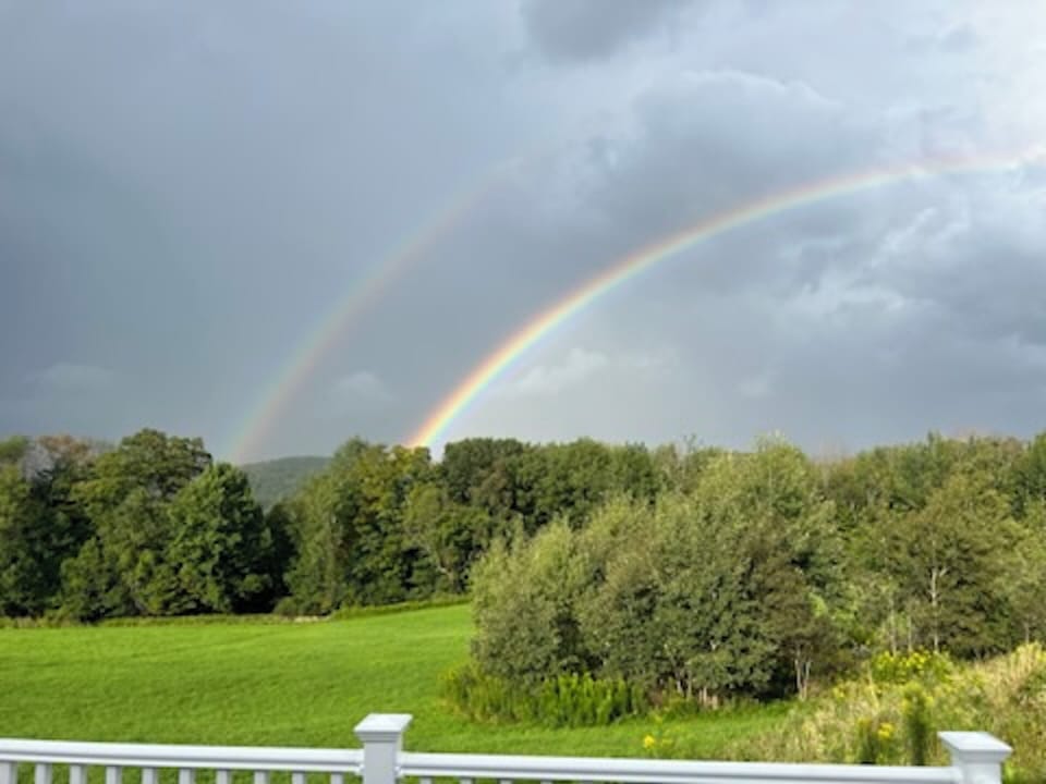 Double Rainbow view from deck