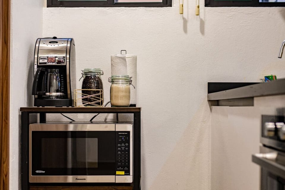 Brew your morning ritual, warm up a snack. Kitchen basics covered.