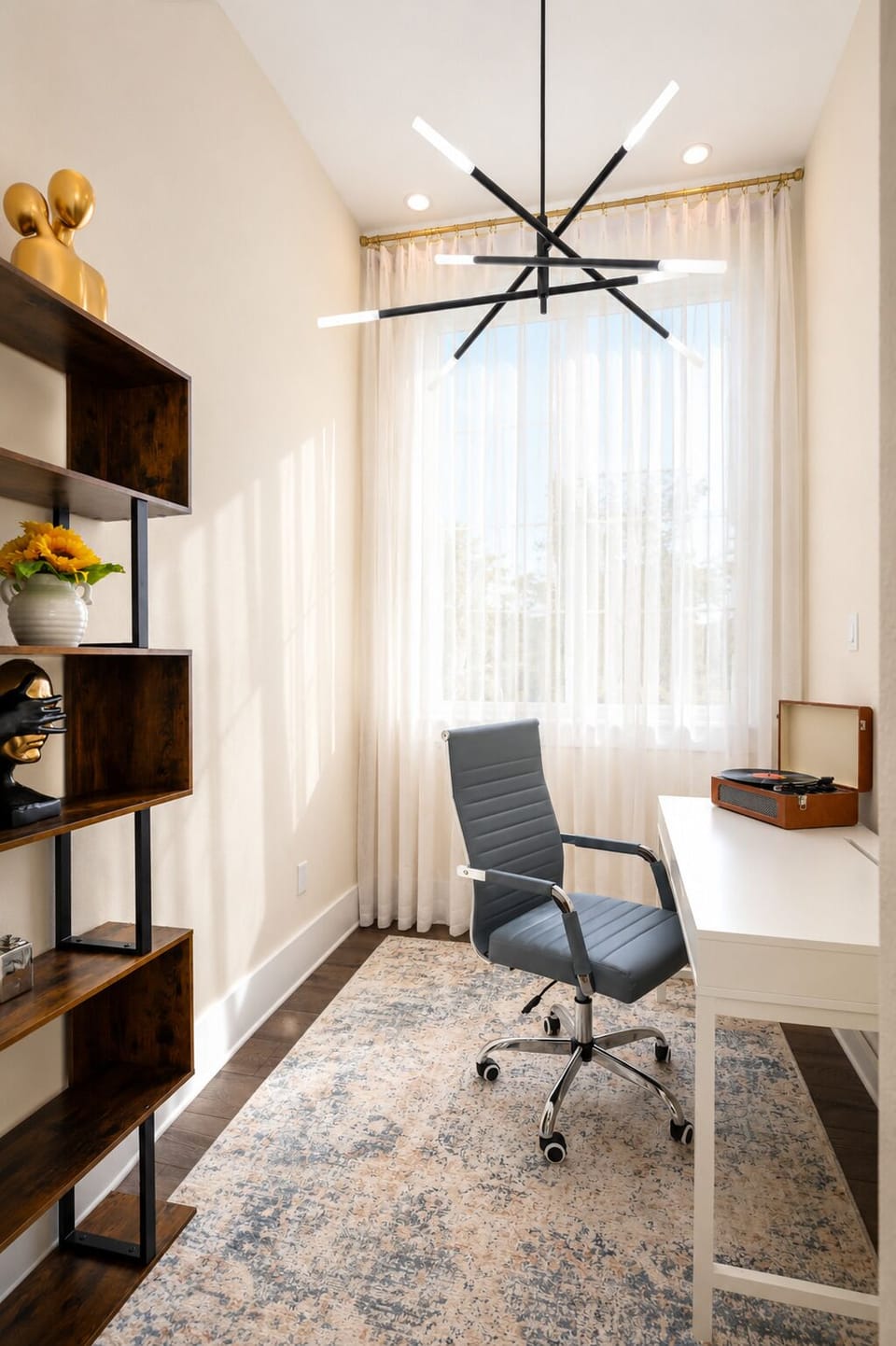 A cozy room office on the second level, ready for productivity and creativity.