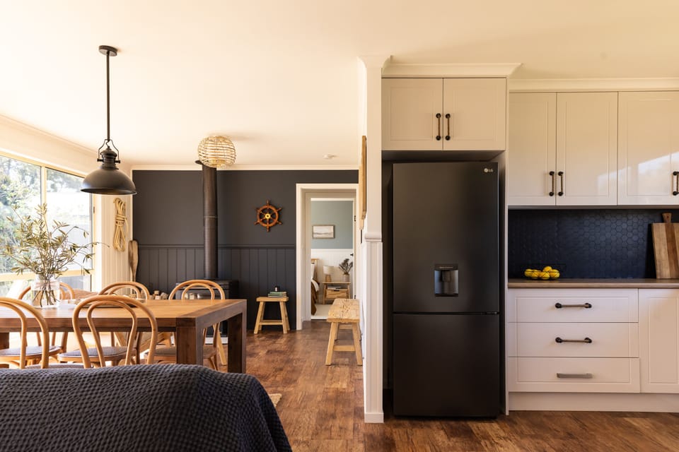 Open plan kitchen, dining and lounge area
