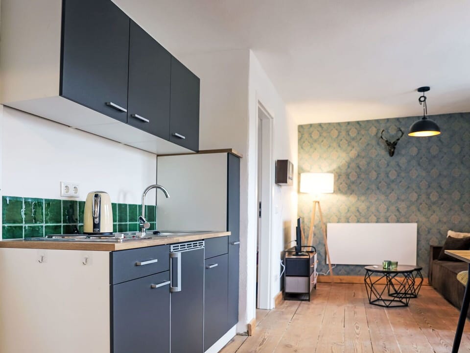 Flooring, Interior Design, Kitchen, Floor, Major Appliance, Countertop, Furniture, Room, Cabinetry, Kitchen Appliance