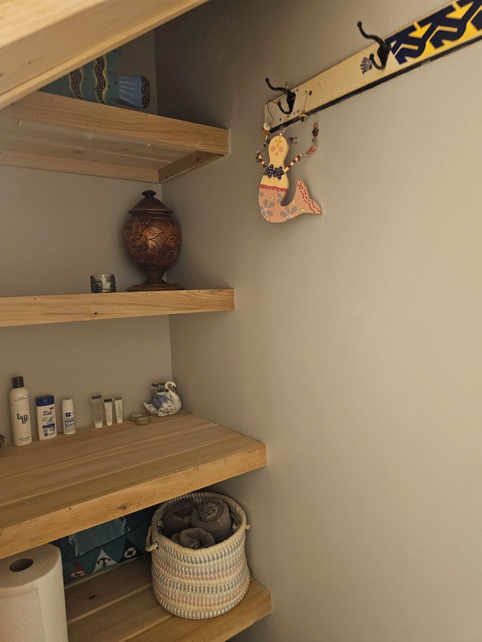 Vintage K2 ski towel rack