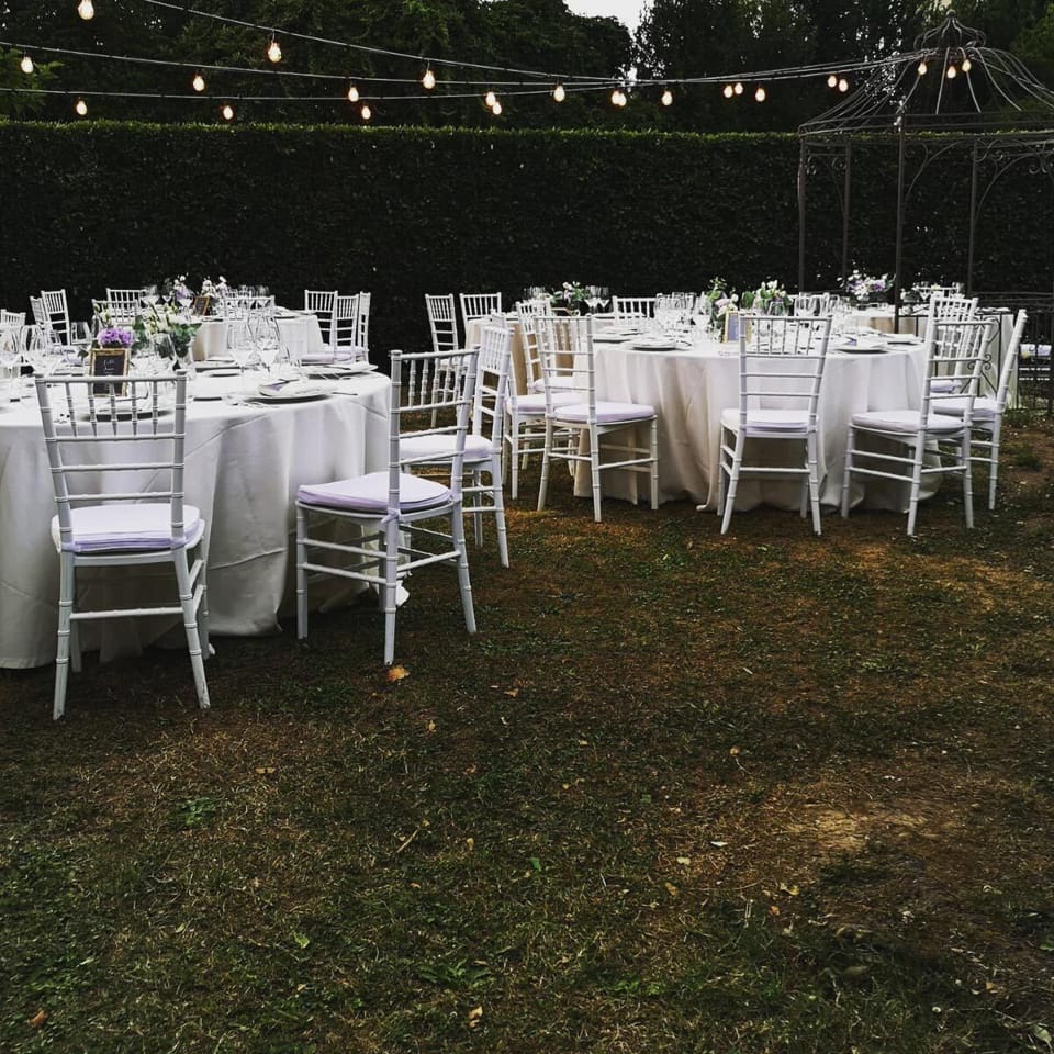 Outdoor banquet area