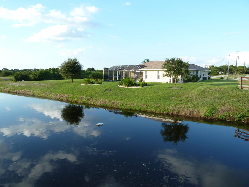 View of the back of the villa