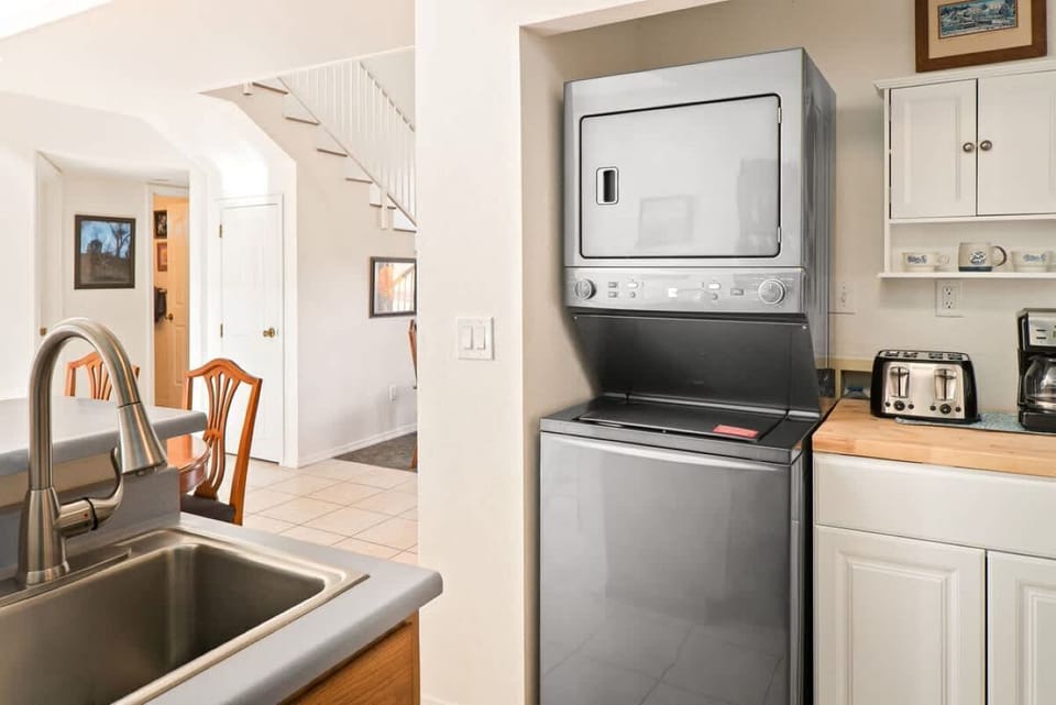Stacked washer and dryer