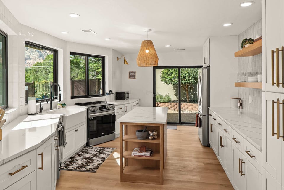 A large inviting space to cook and gather. 