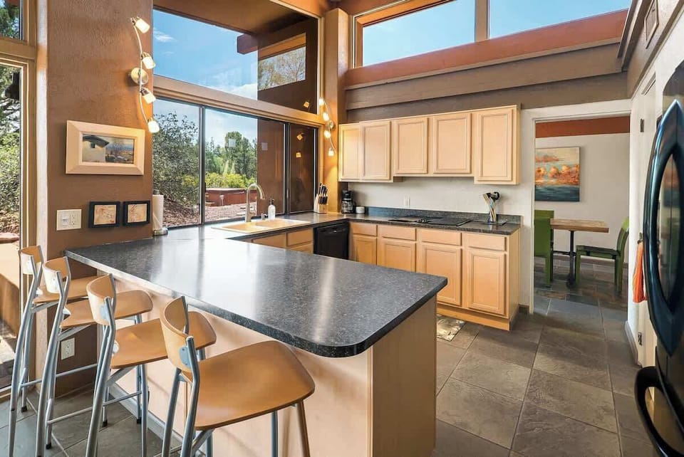 Prepare delicious meals in your well-equipped kitchen.