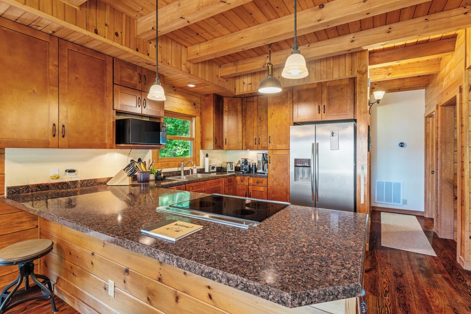 Large open kitchen with everything you need