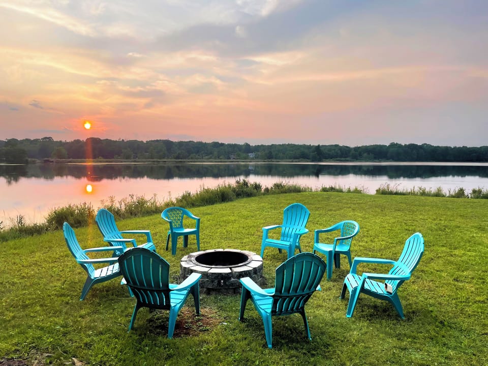 Surreal sunset at the fire pit