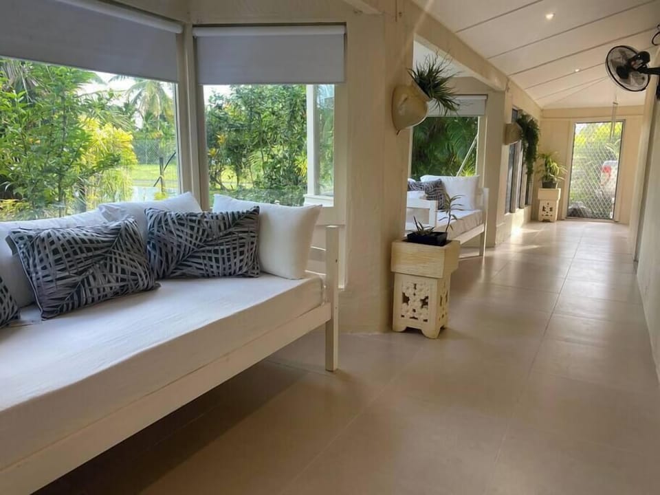Daybed 2 of 2 in covered verandah outside bedrooms