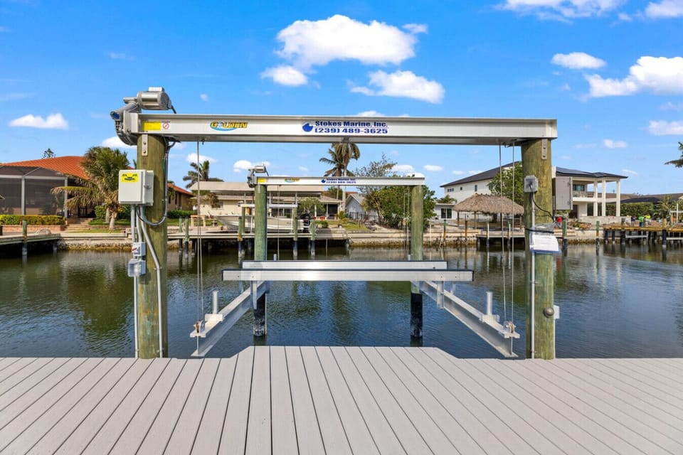 Private dock and peaceful canal views—ideal for boating or lounging