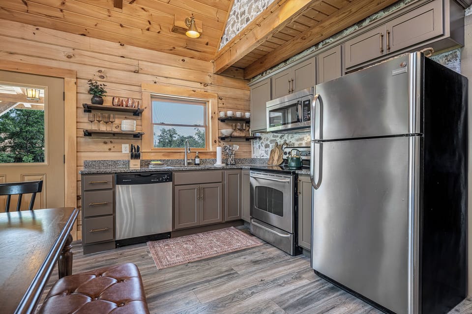 Fully stocked kitchen