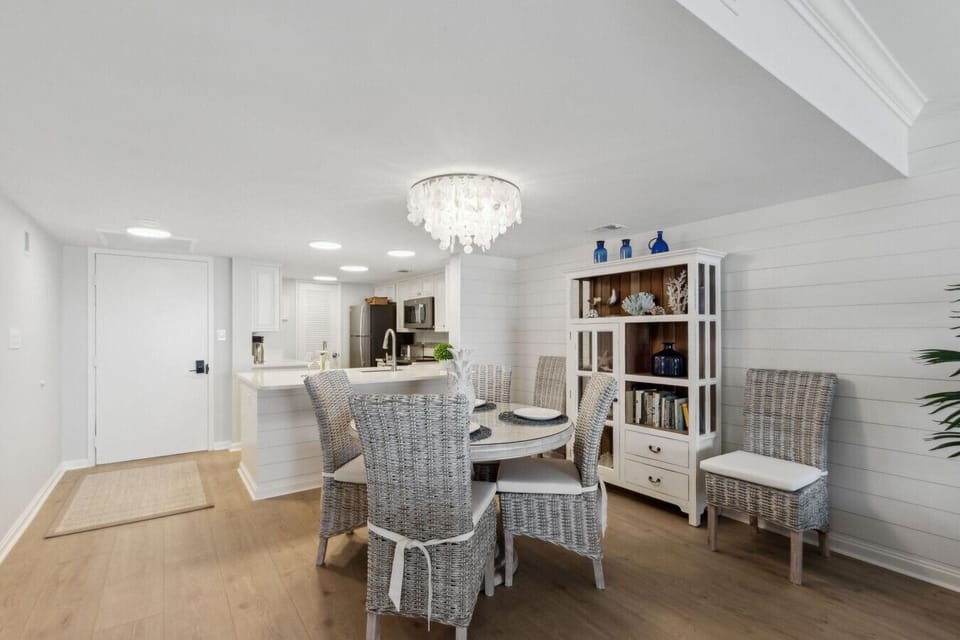 Open kitchen dining area