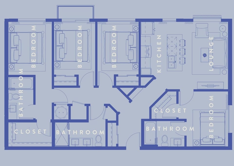 Your unit’s layout or design may vary slightly from what is shown, but it will maintain the same aesthetic and include all the amenities depicted for a seamless and enjoyable stay.