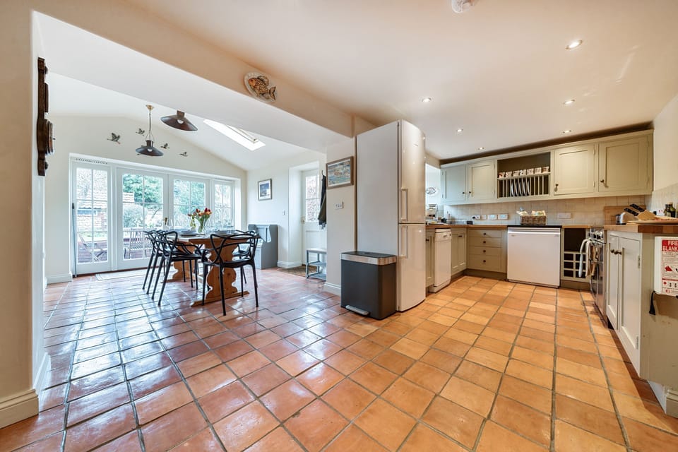 kitchen and dining area