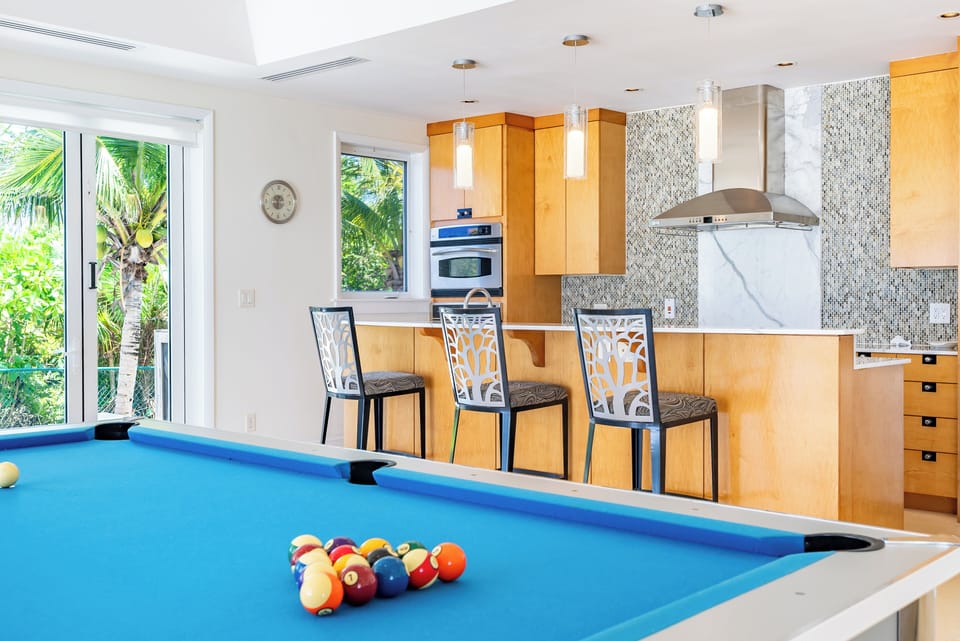 Paradise Found - Pool Table and Kitchen