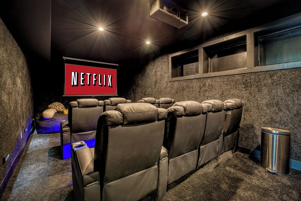 Your private movie theater - power reclining seats, big screen, wet bar/refrigerator and complimentary snacks. Located at Lodge