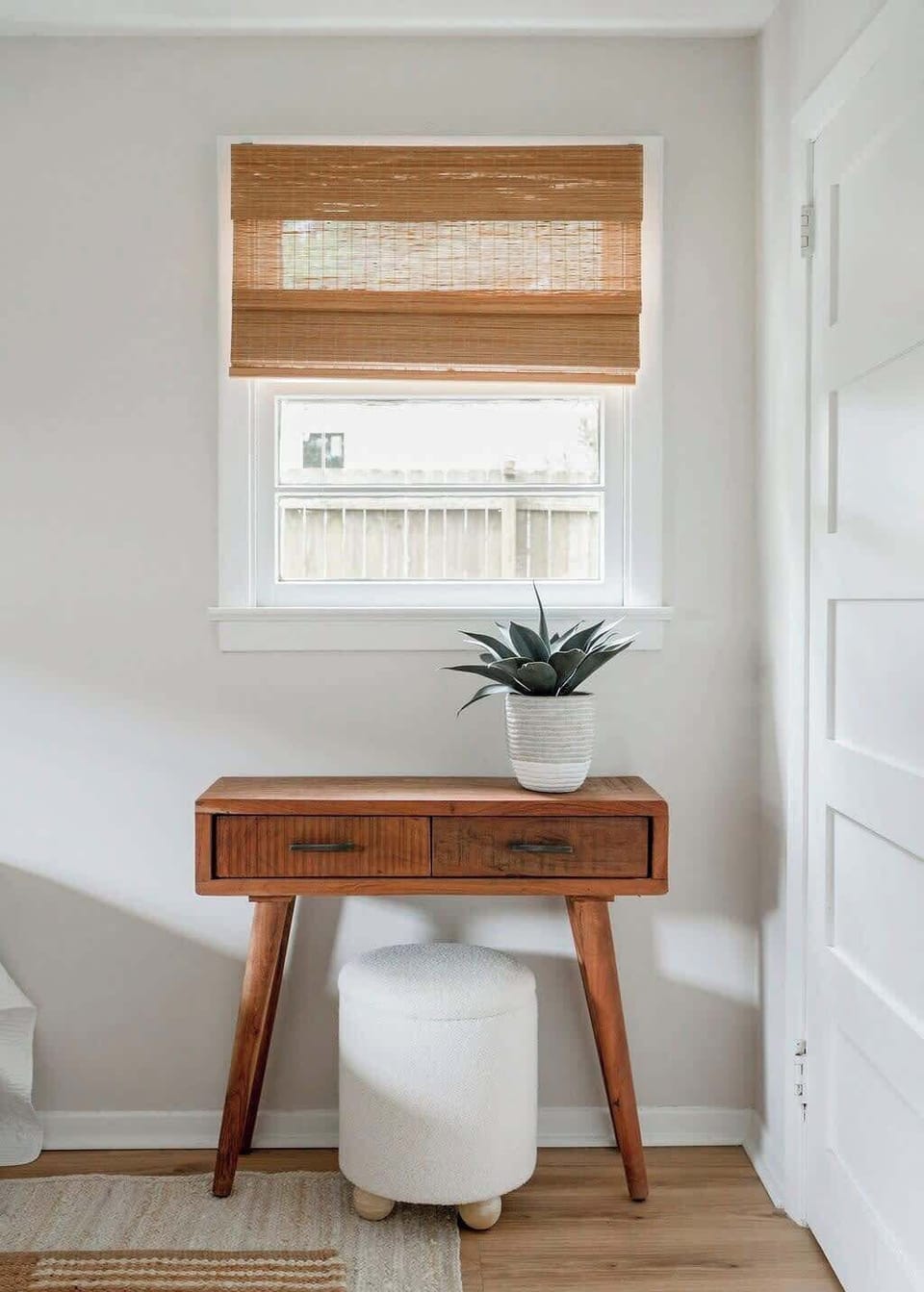 COTTAGE A - Bedroom with one full bed and one twin bed
