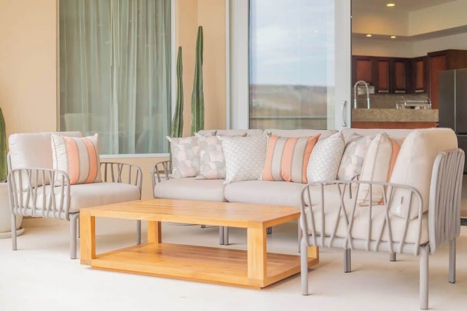 Settle in for good conversation on your private area.
