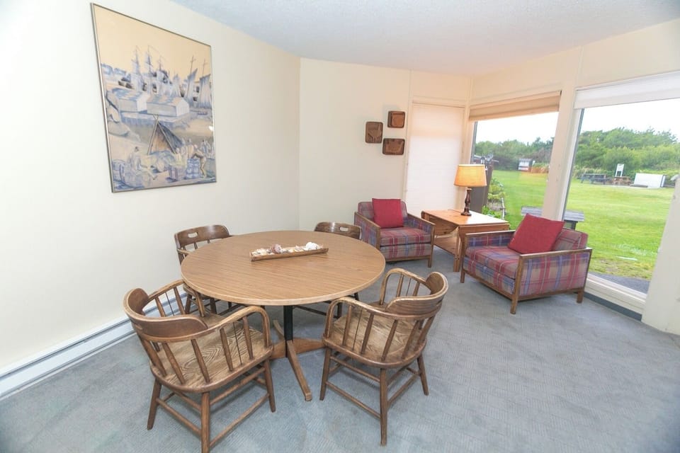 Share relaxed dinners in a charming, light-filled dining nook.