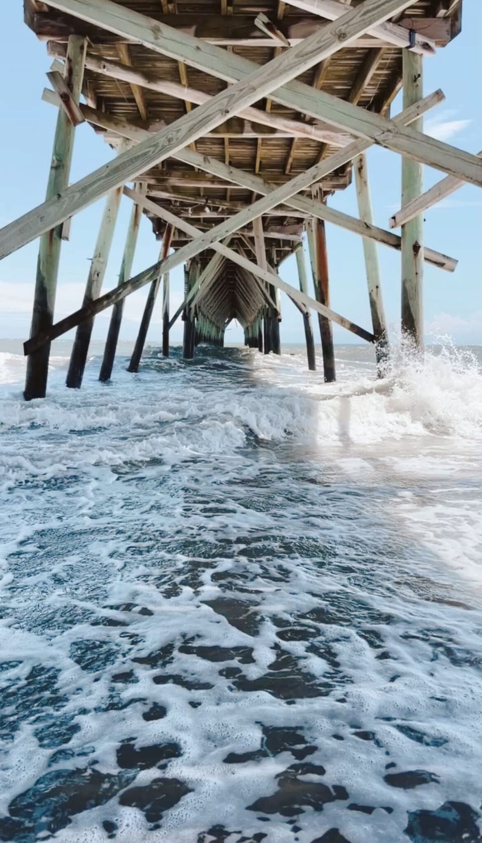 Holden Beach pier approx 1 mile away